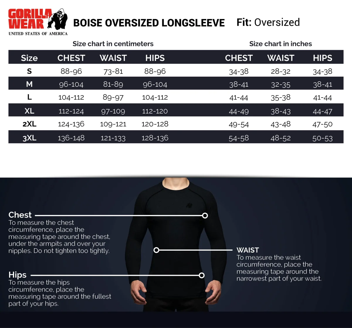Gorilla Wear Boise Oversized Long Sleeve, black - Bild 4