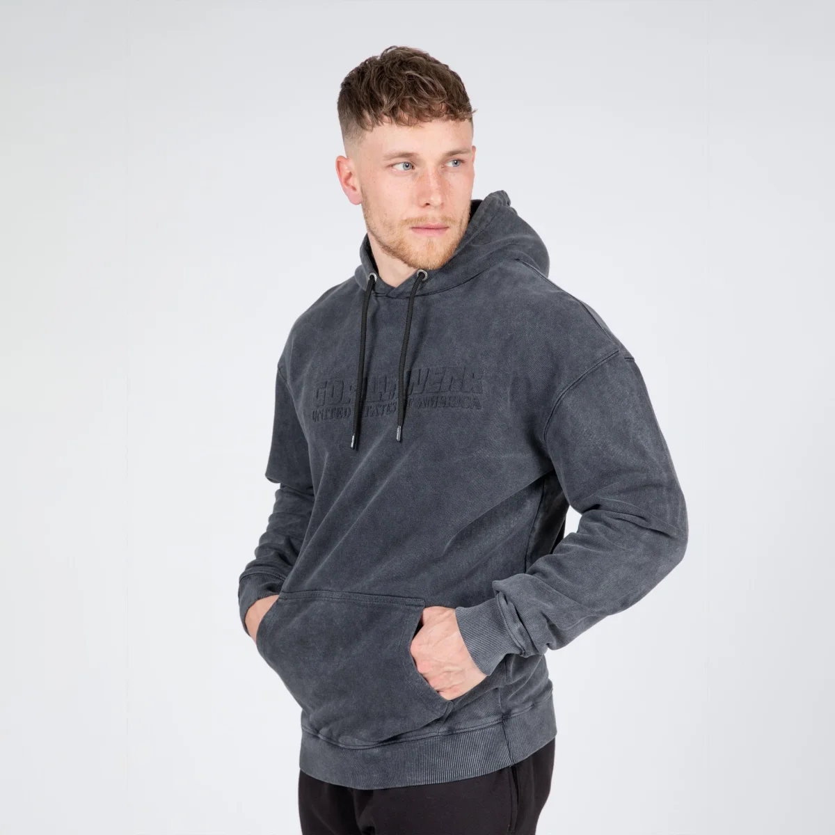 Gorilla Wear Crowley Oversized Men's Hoodie, washed grey - Bild 5