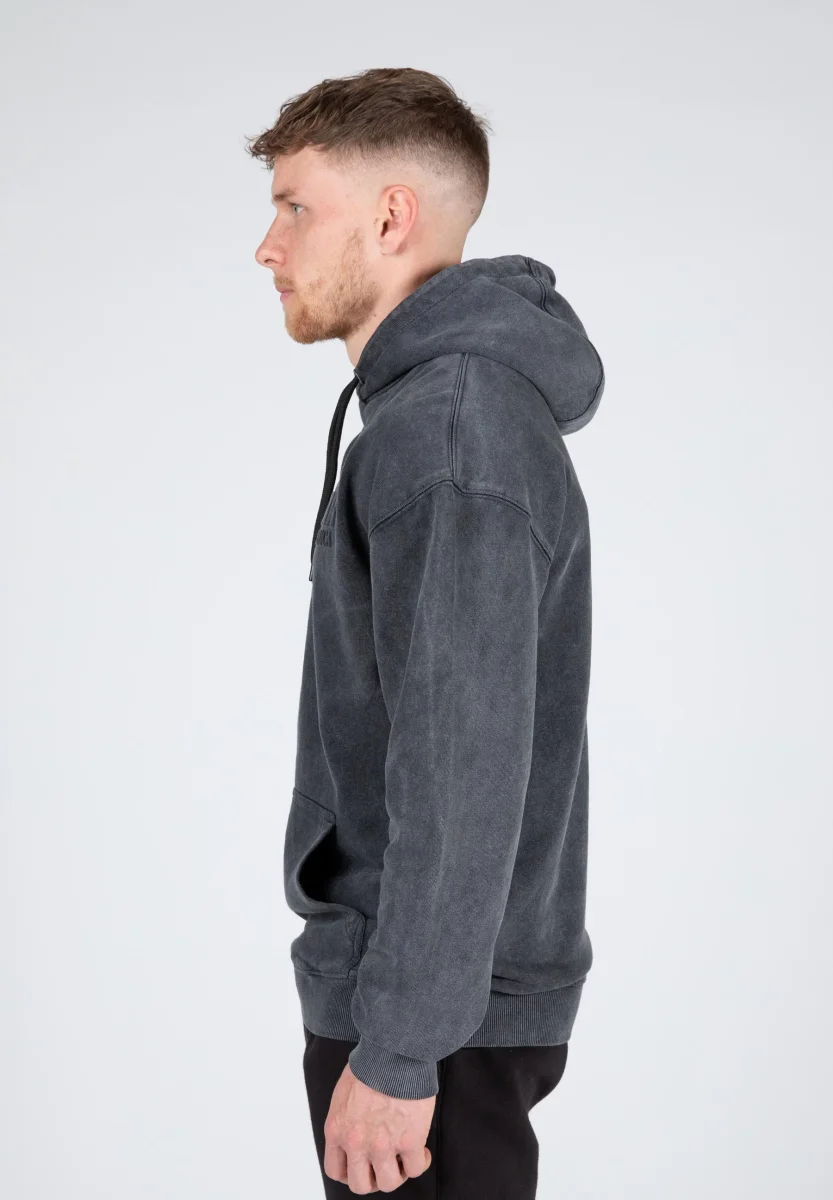 Gorilla Wear Crowley Oversized Men's Hoodie, washed grey - Bild 4