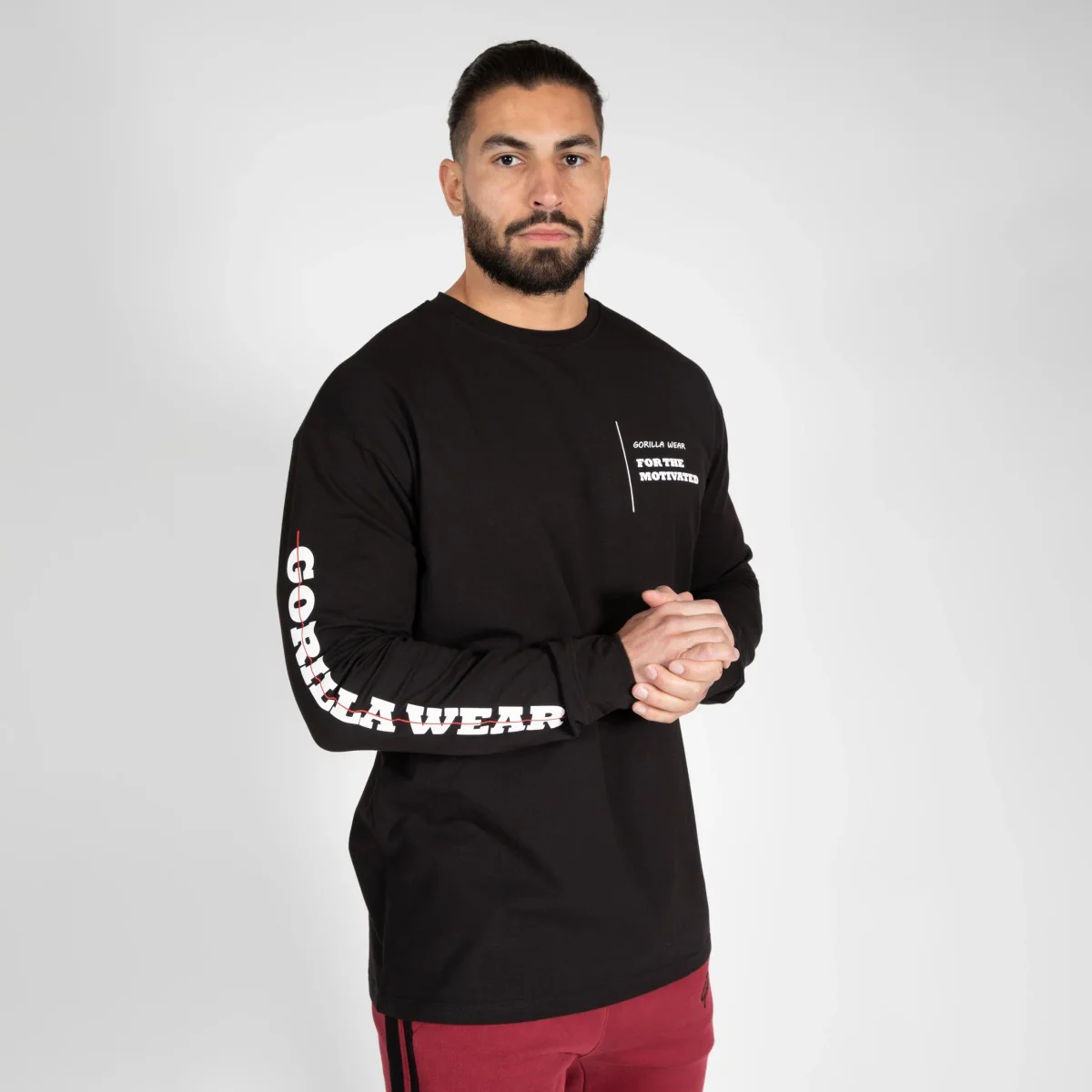 Gorilla Wear Boise Oversized Long Sleeve, black - Bild 2