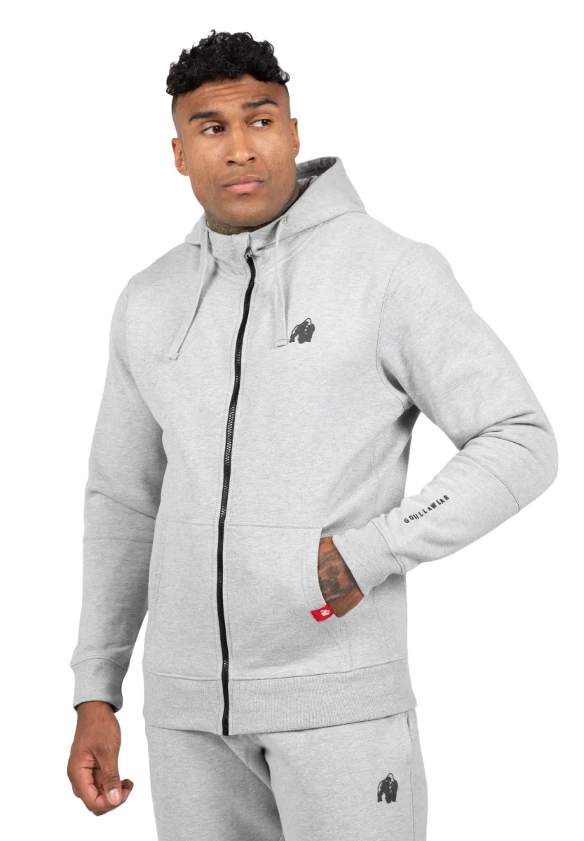 Gorilla Wear Leon Zipped Hoodie, grey - Bild 3