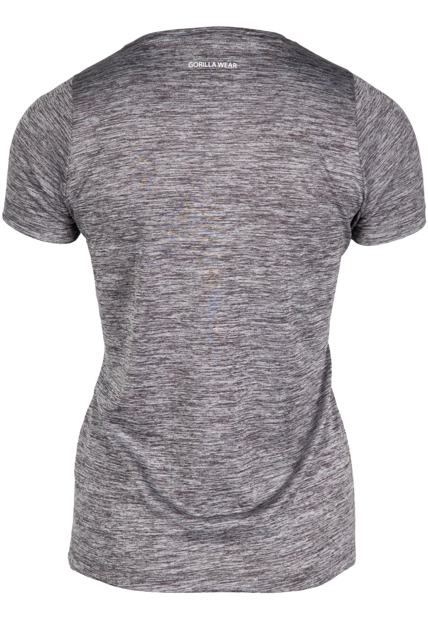Gorilla Wear Elmira V-Neck T-Shirt, grey melange - Bild 3