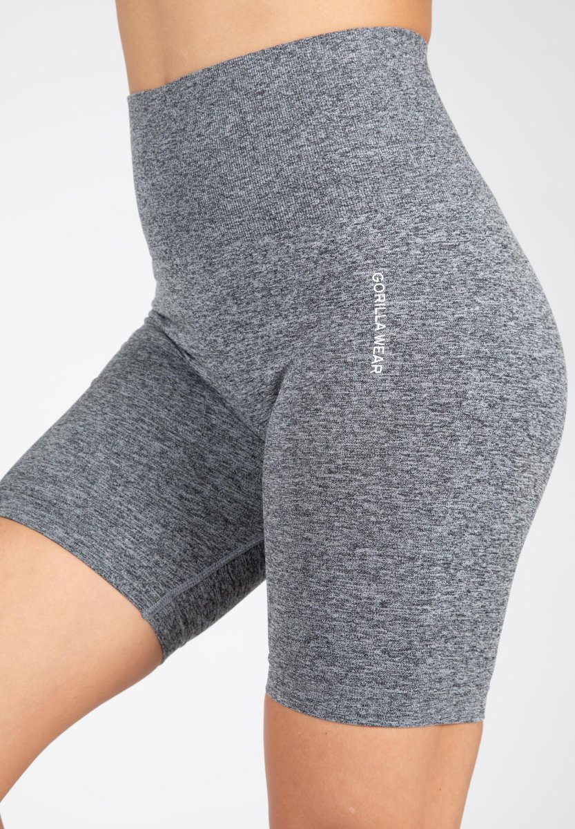 Gorilla Wear Quincy Seamless Cycling Shorts Grey Melange - Bild 3
