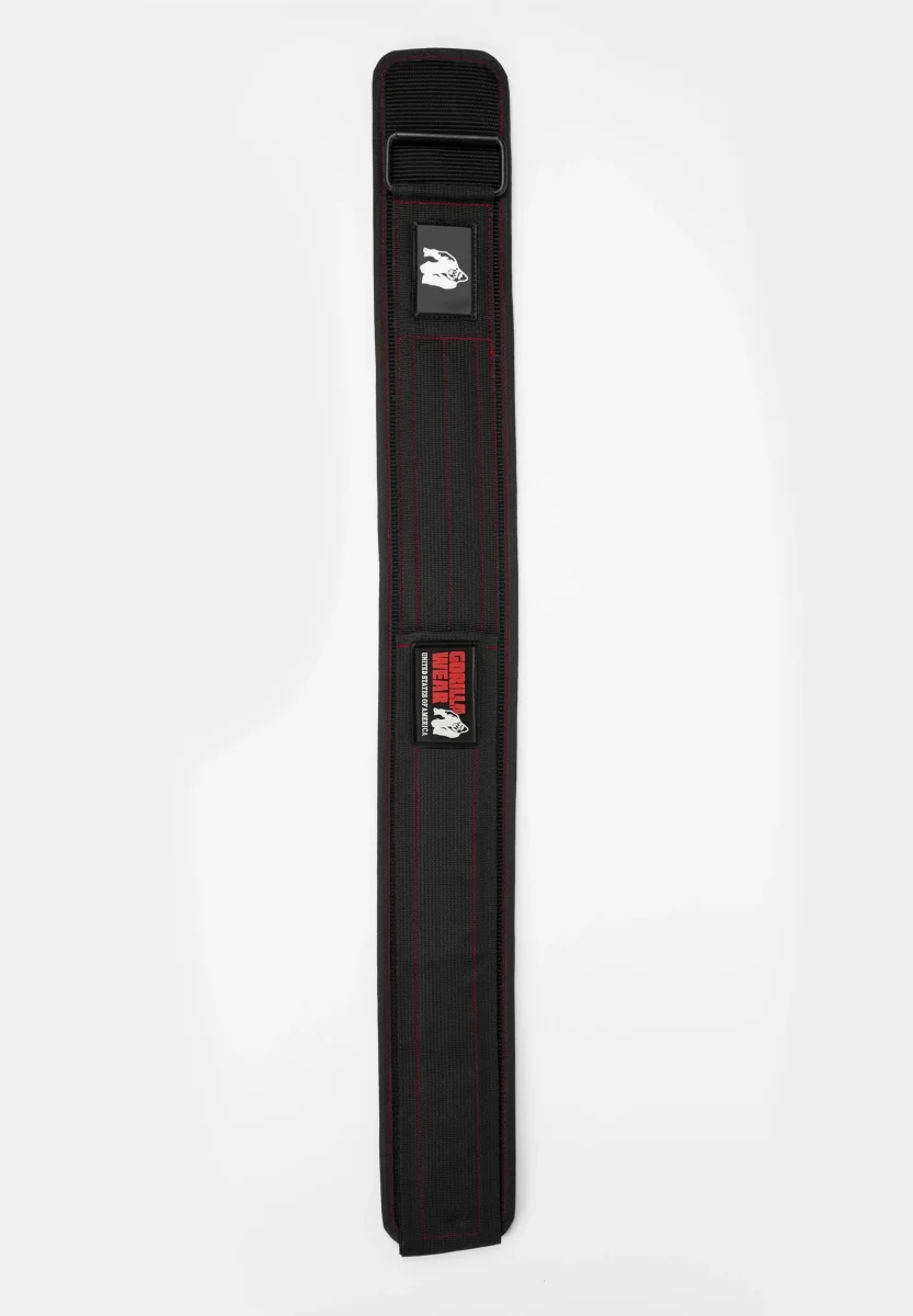 Gorilla Wear 4 Inch Nylon Belt, black/red - Bild 3