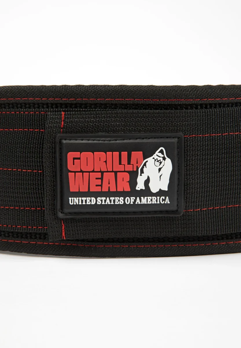Gorilla Wear 4 Inch Nylon Belt, black/red - Bild 4
