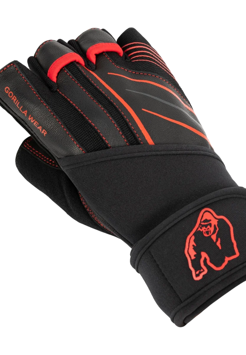 Gorilla Wear Dallas Wrist Wraps Gloves 2.0, black/red - Bild 4