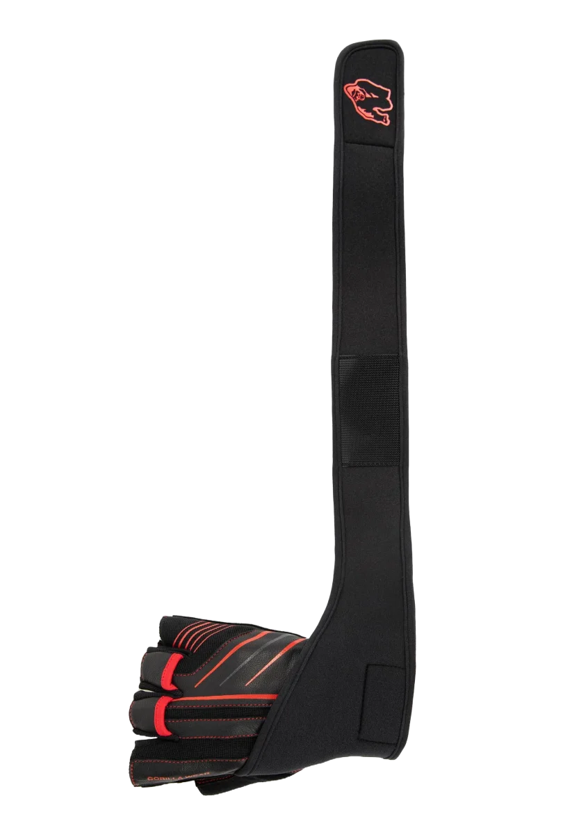 Gorilla Wear Dallas Wrist Wraps Gloves 2.0, black/red - Bild 3