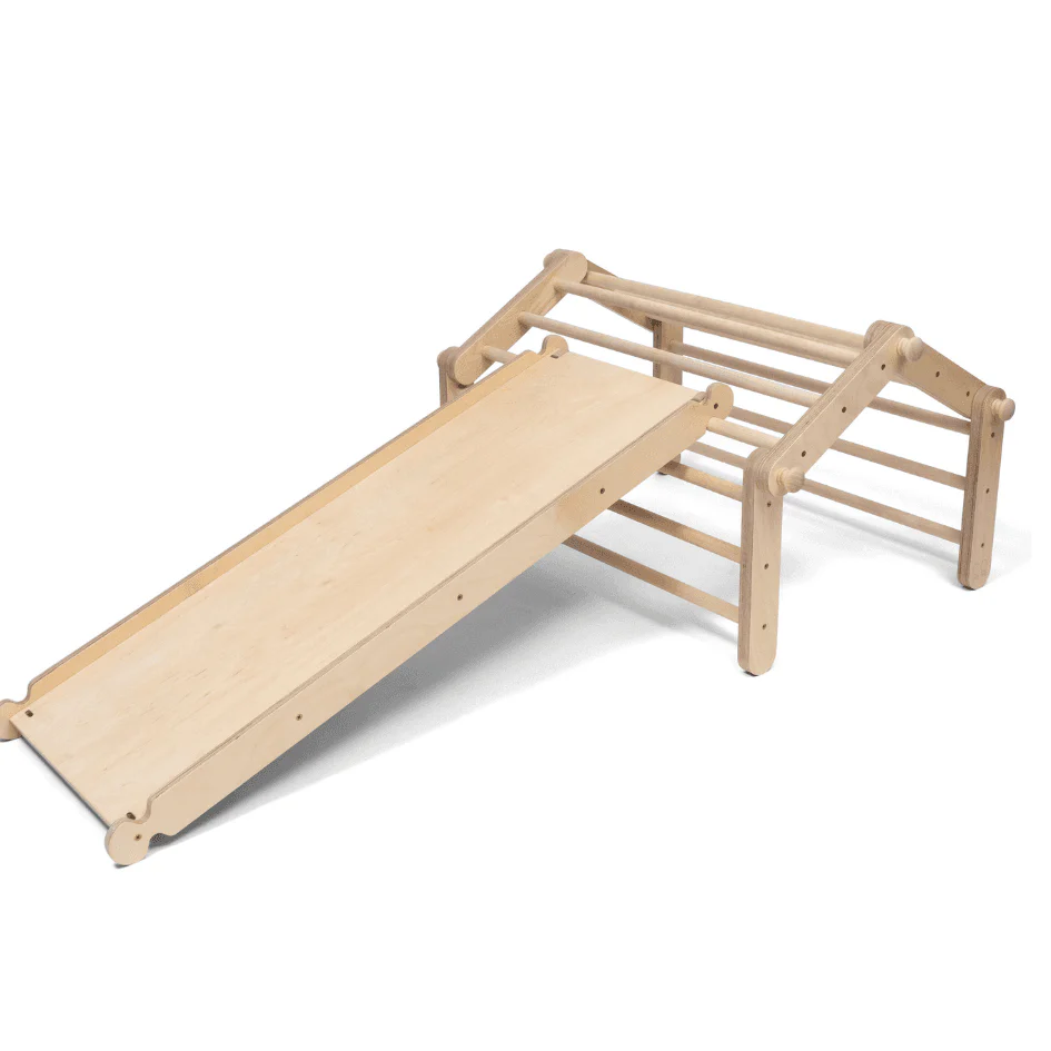 Montessori Flexibel Klätterställning i Trä med Rutschkana - 4 Delar - Bild 2