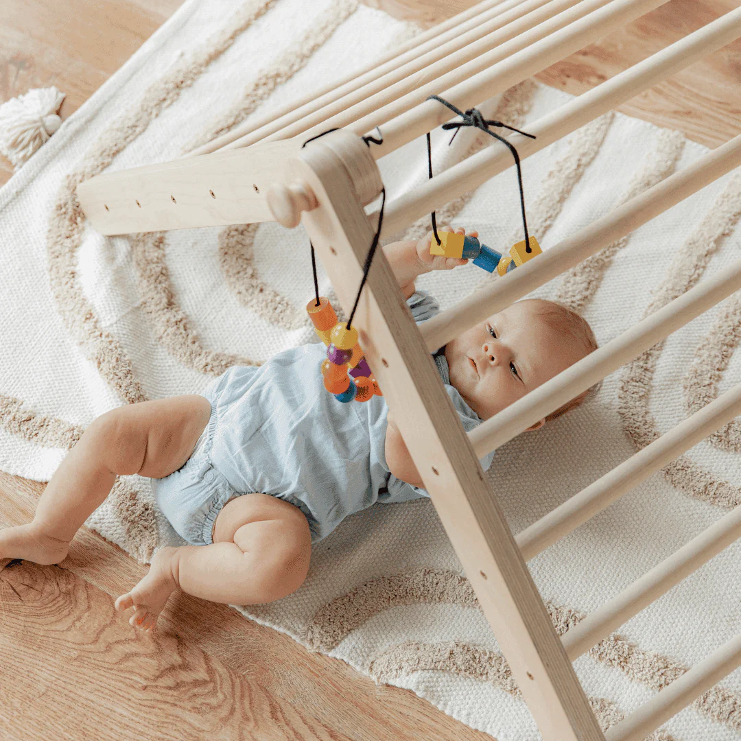 Montessori Triangulär Klätterställning i Trä - 2 Delar & Rutschkana - Bild 4