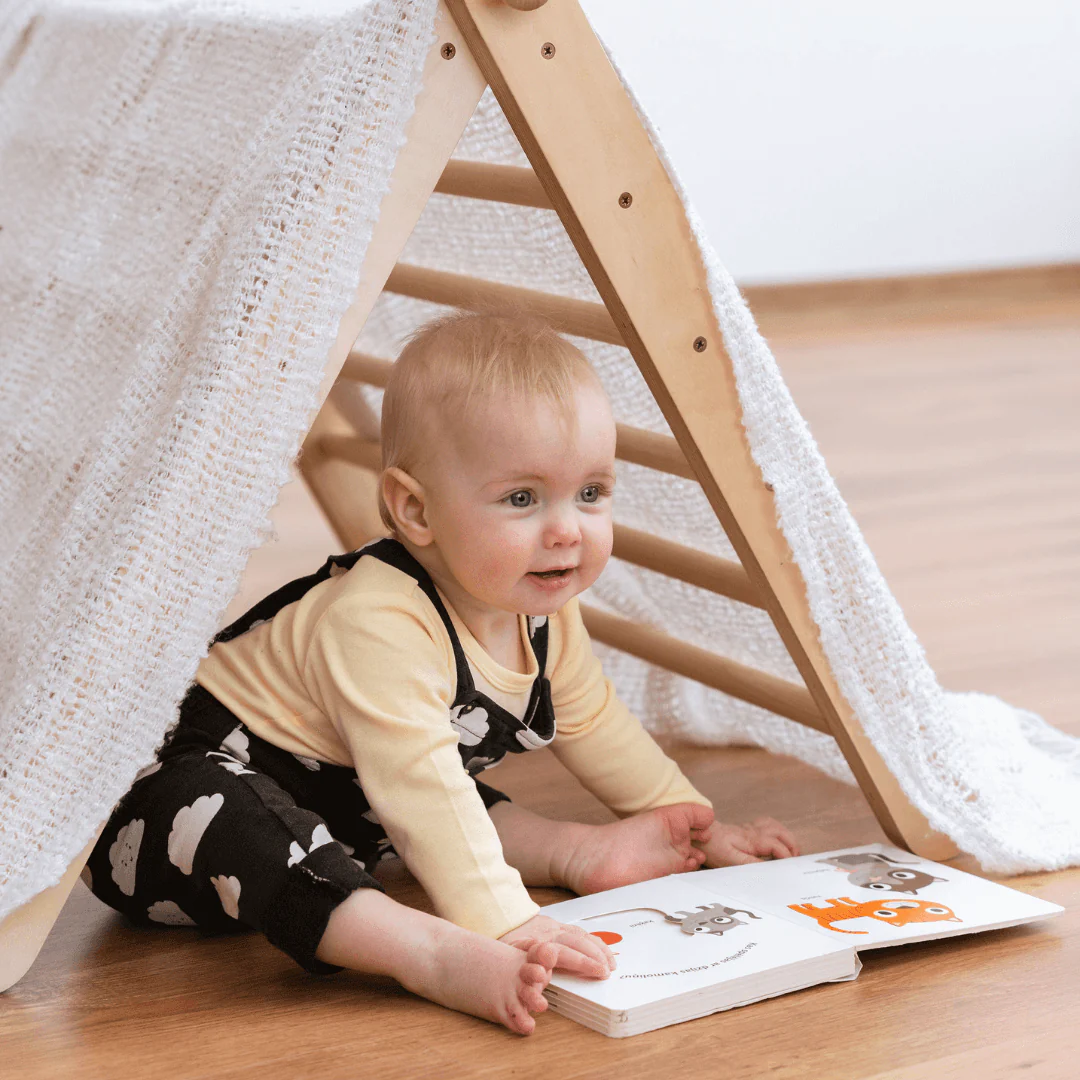 Montessori Triangulär Klätterställning i Trä - 2 Delar & Rutschkana - Bild 8