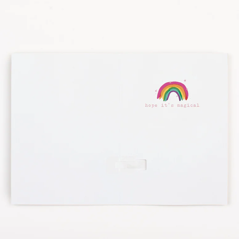 Evighetskort Aldrig Avslutande Glittrande Regnbågs Tårta Födelsedagskort - Bild 4