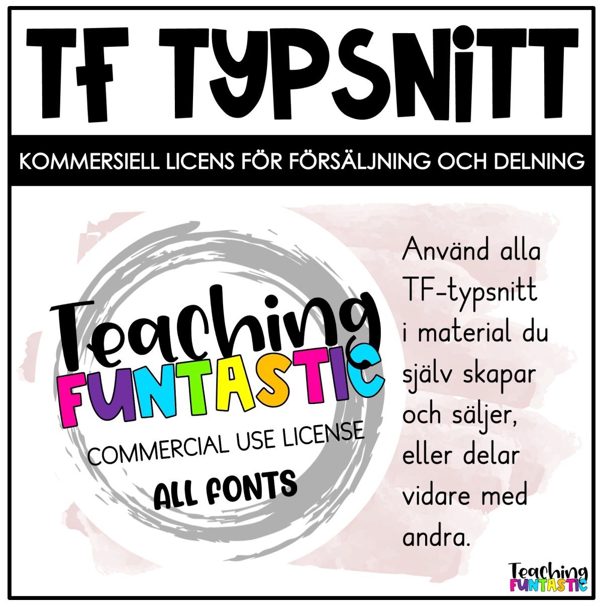 TF Typsnitt för skola | Kommersiell licens för användning av typsnitt - Bild 2