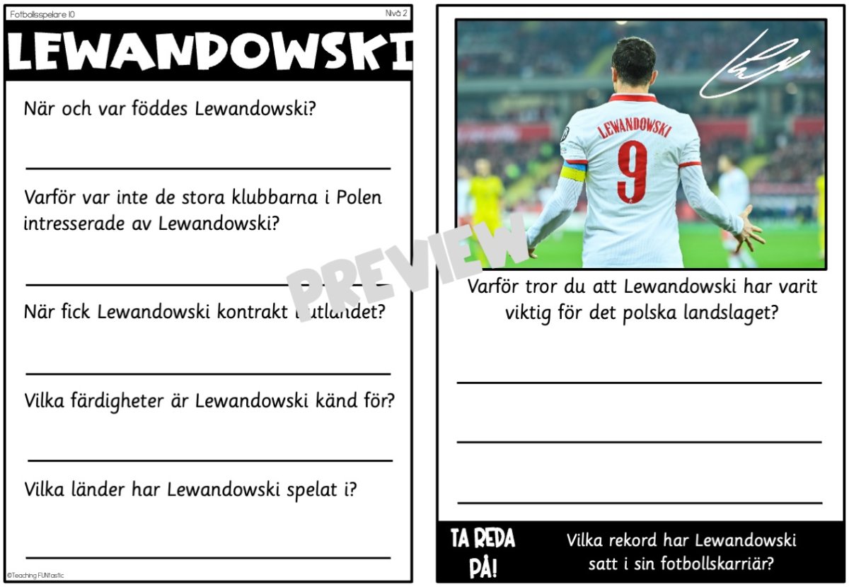 Läsförståelse faktatexter – Fotbollsspelare 2 - Bild 6
