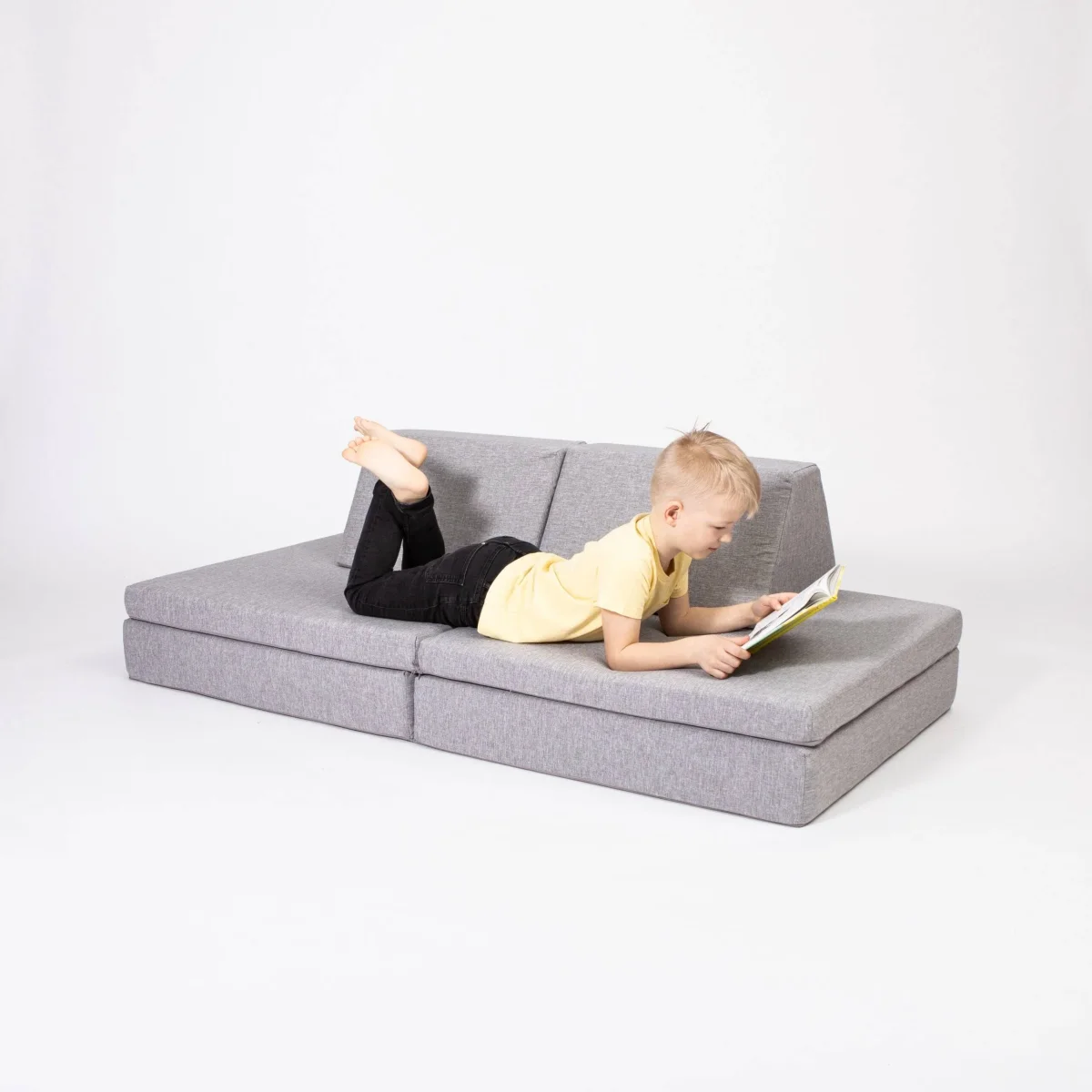 Montessori Grå Block Barnsoffa / Leksoffa - Från 1 - 16 år - Bild 4