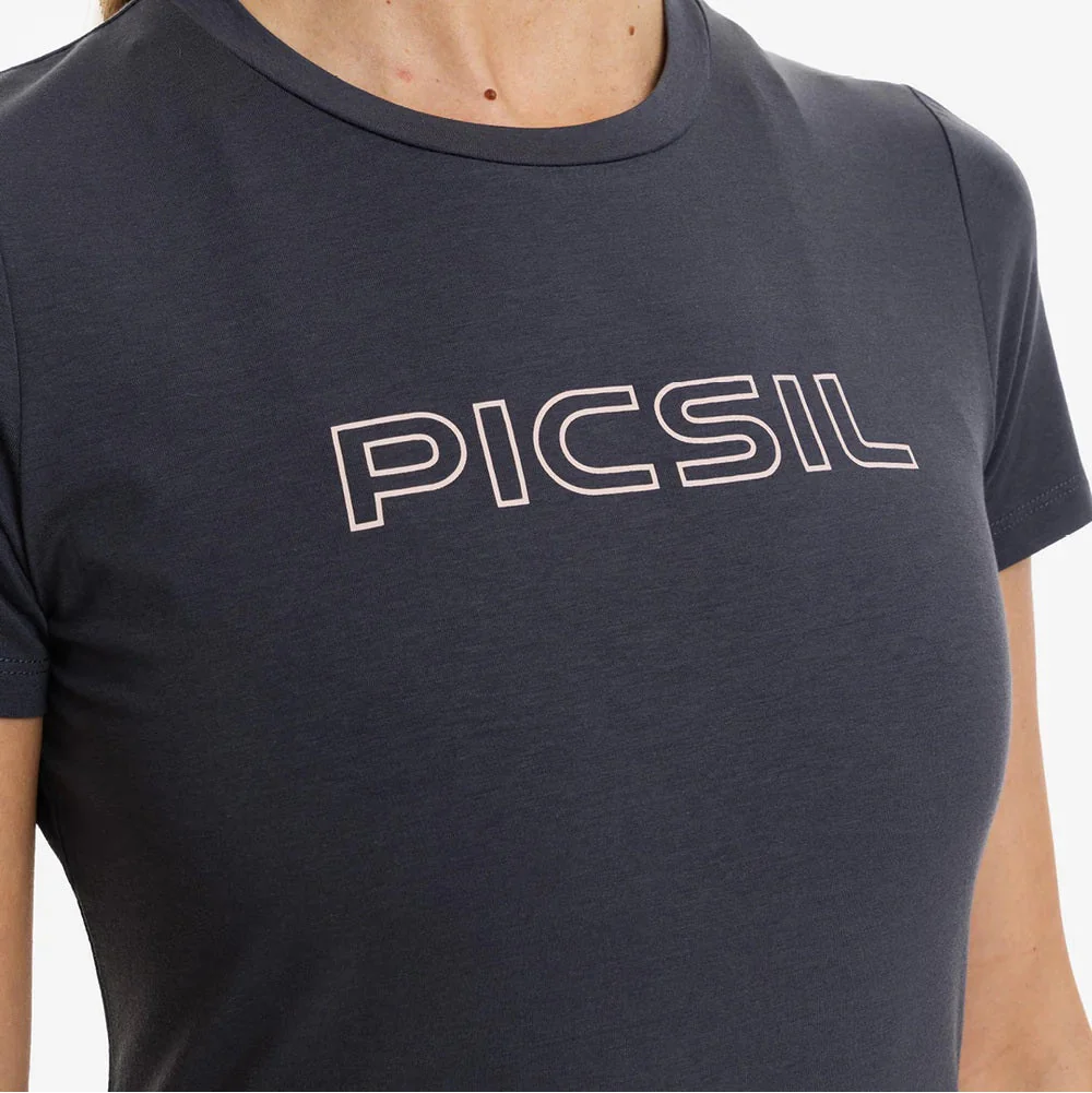Picsil Short manga women sport t -shirt Grå - Bild 5
