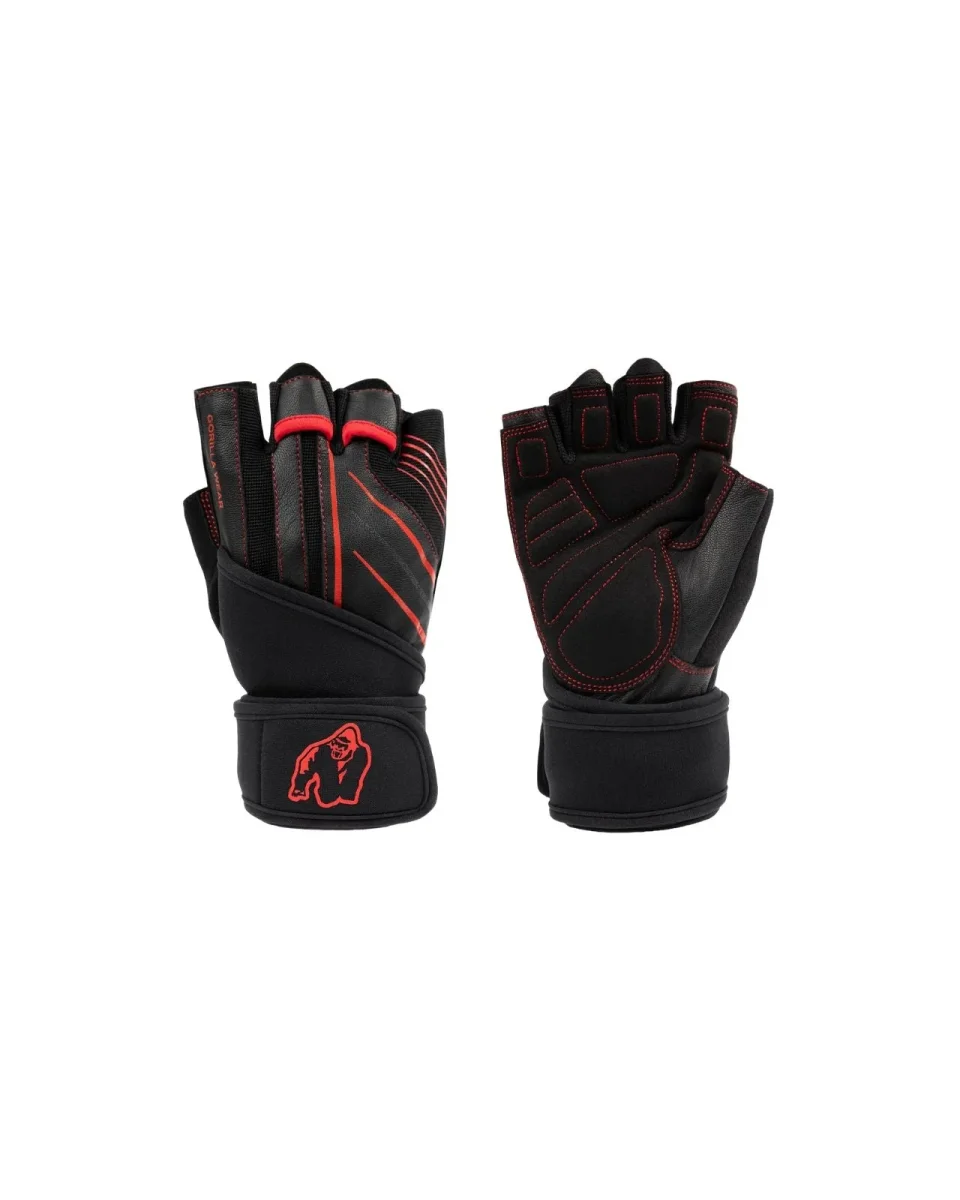 Gorilla Wear Dallas Wrist Wraps Gloves 2.0, black/red - Bild 2
