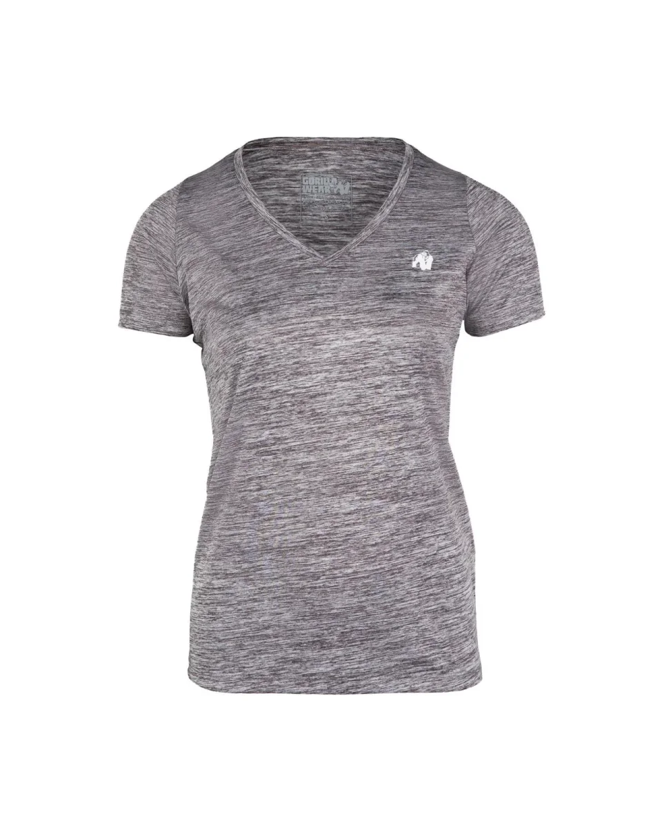 Gorilla Wear Elmira V-Neck T-Shirt, grey melange - Bild 2