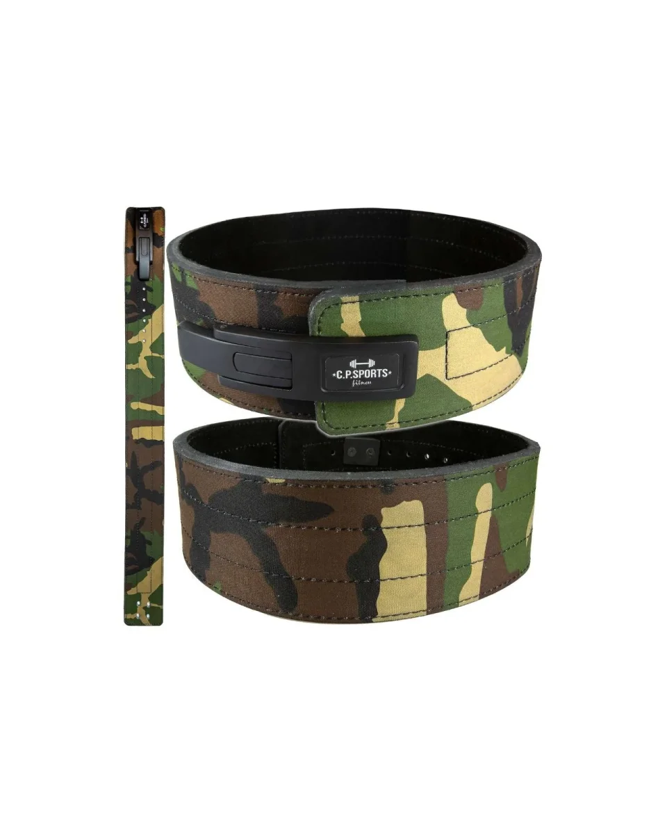 C.P. Sports Powerlifting Lever Belt, green camo