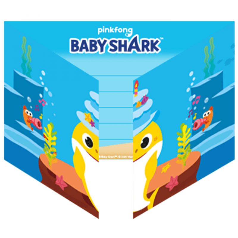 Inbjudningskort Baby Shark 8-pack - Bild 2