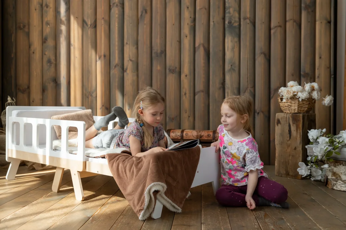Montessori Växasäng - Utdragbar Barnsäng & Madrass - Olika Färger - Bild 8