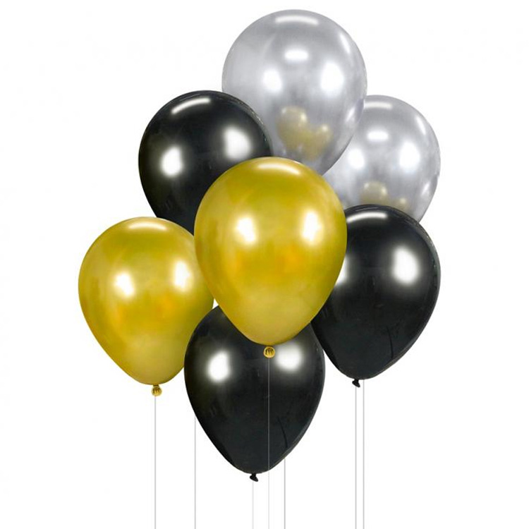 Ballongset Svart, Guld & Silver - Bild 2