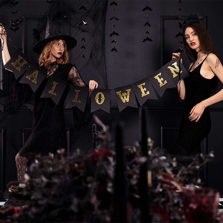 Banderoll Svart Halloween 175cm - Bild 5