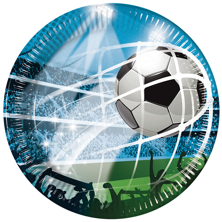 Fotboll Papperstallrik 23 cm 8-pack - Bild 2