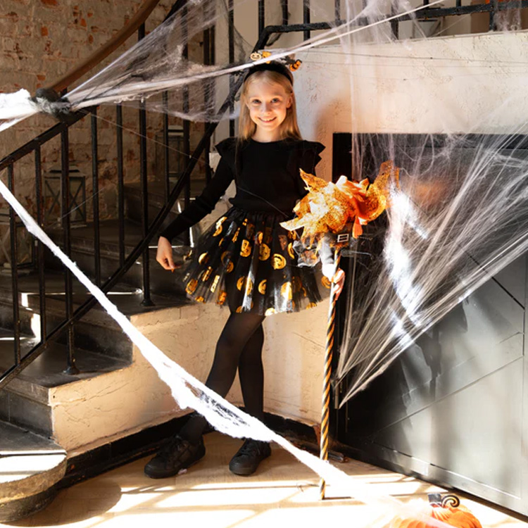 Halloween Svart Tyllkjol Med Pumpor 30cm - Bild 4