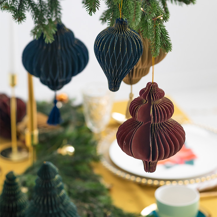Julgransdekoration Vinröd 15cm - Bild 6