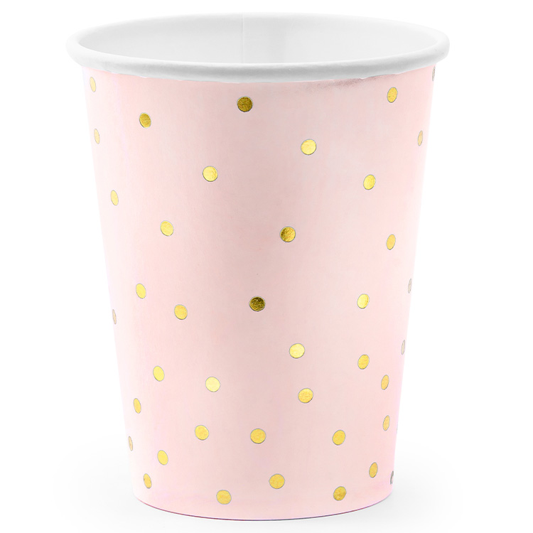 Polka Pappersmuggar Rosa 6-pack - Bild 2