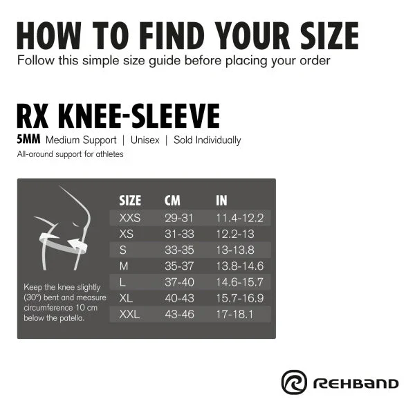 Rehband RX Knee Sleeve 5mm Black 1 st - Bild 5