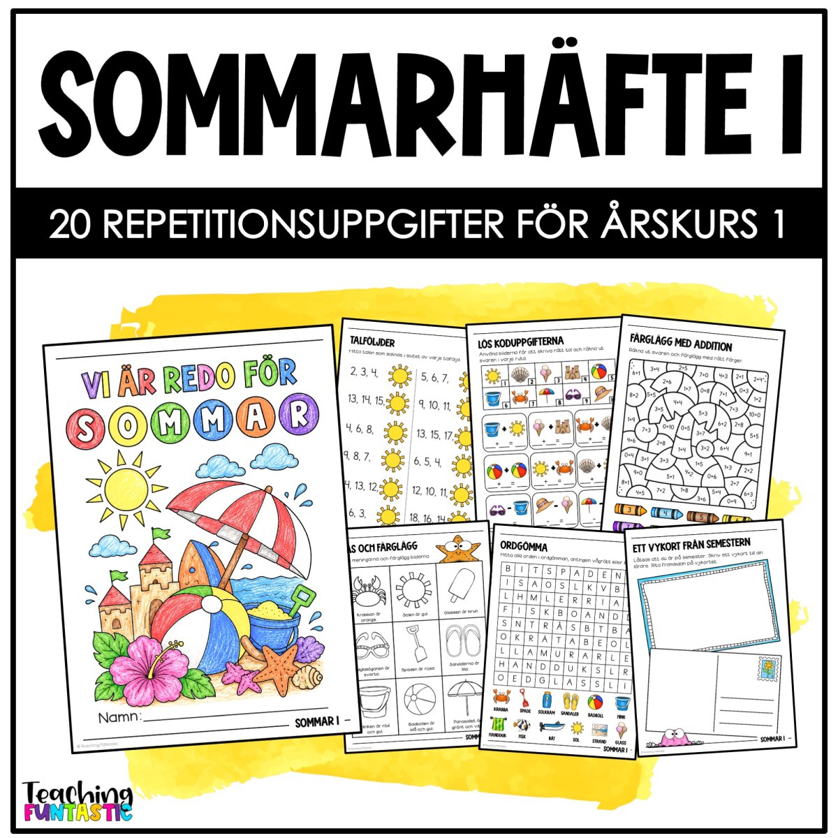 Uppgiftshäfte inför sommarlovet för årskurs 1 - Bild 2